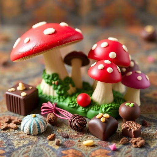 Vibrant Magic Mushroom Chocolates Collection