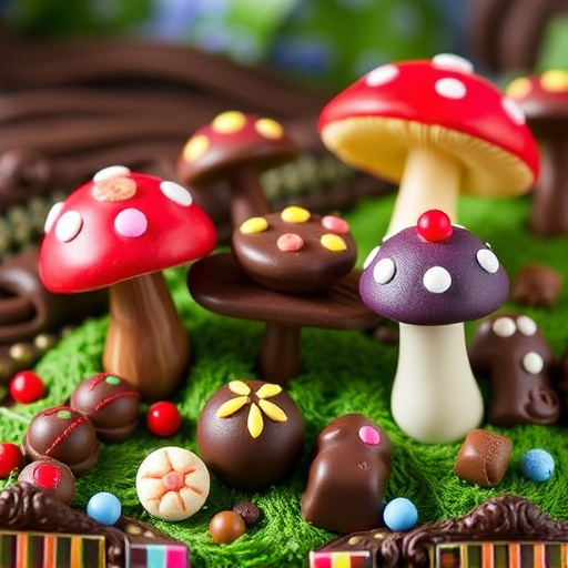 Vibrant Magic Mushroom Chocolates Collection