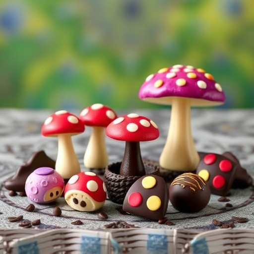 Vibrant Magic Mushroom Chocolates Collection