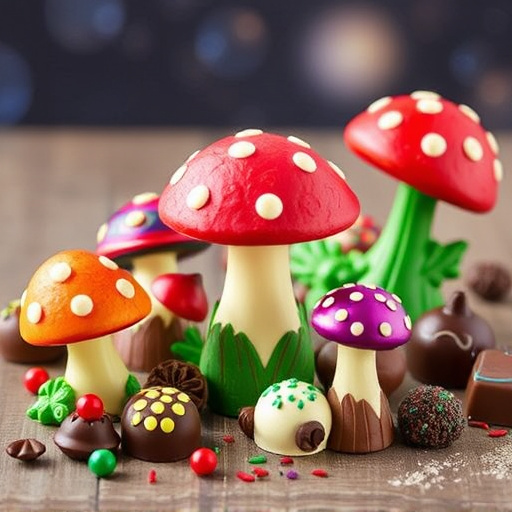 Vibrant Magic Mushroom Chocolates Collection