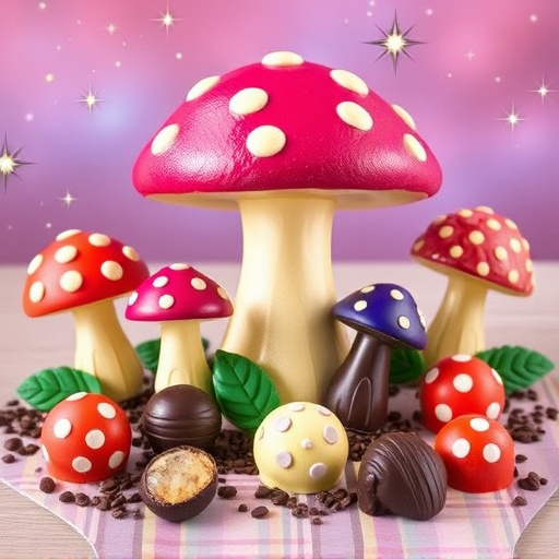 Vibrant Magic Mushroom Chocolates Collection