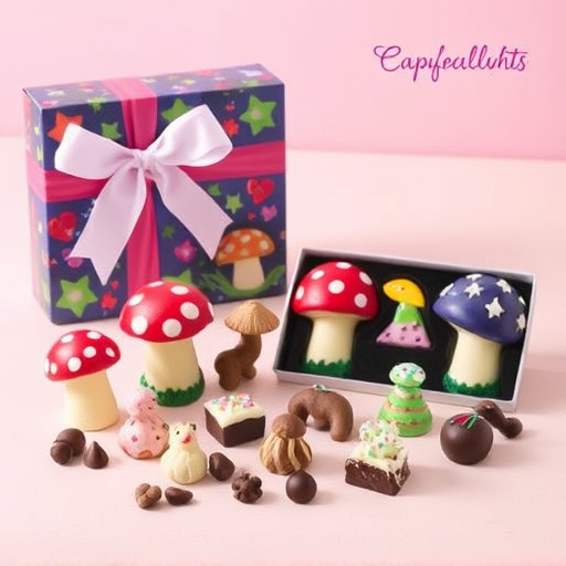 Vibrant Magic Mushroom Chocolates Collection