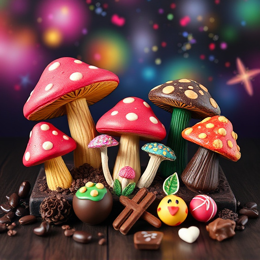 Vibrant Magic Mushroom Chocolates Collection