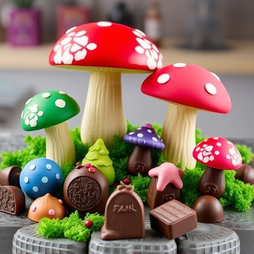 Vibrant Magic Mushroom Chocolates Collection