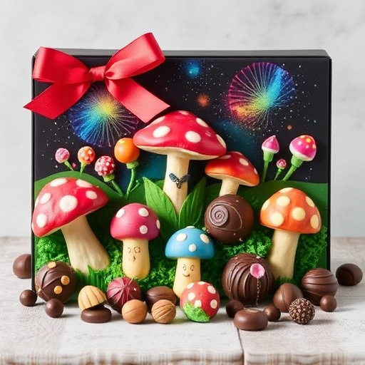Vibrant Magic Mushroom Chocolates Collection