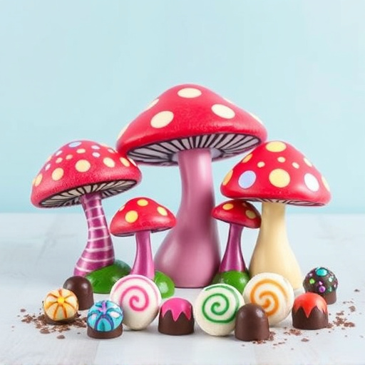 Vibrant Magic Mushroom Chocolates Collection