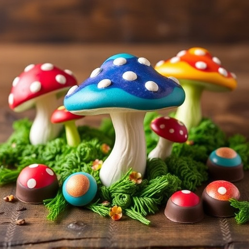Vibrant Magic Mushroom Chocolates Collection