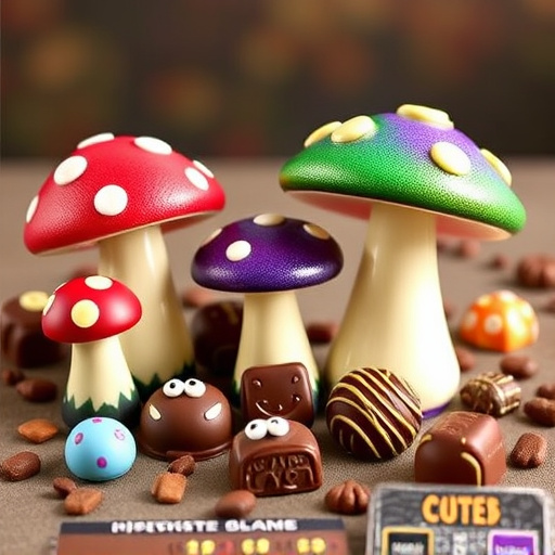 Vibrant Magic Mushroom Chocolates Collection