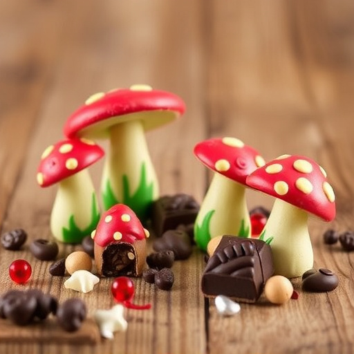 Vibrant Magic Mushroom Chocolates Collection