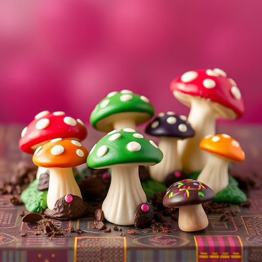 Vibrant Magic Mushroom Chocolates Collection