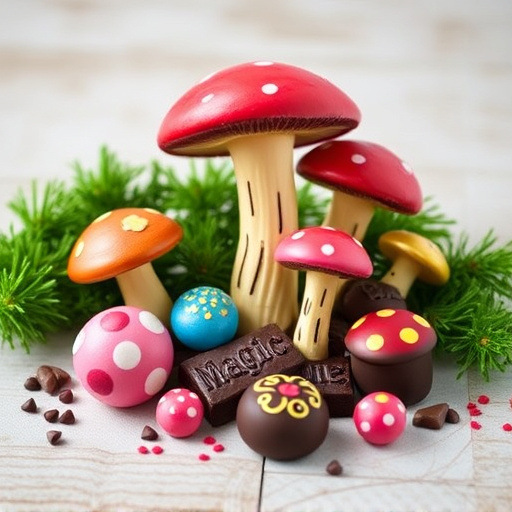 Vibrant Magic Mushroom Chocolates Collection