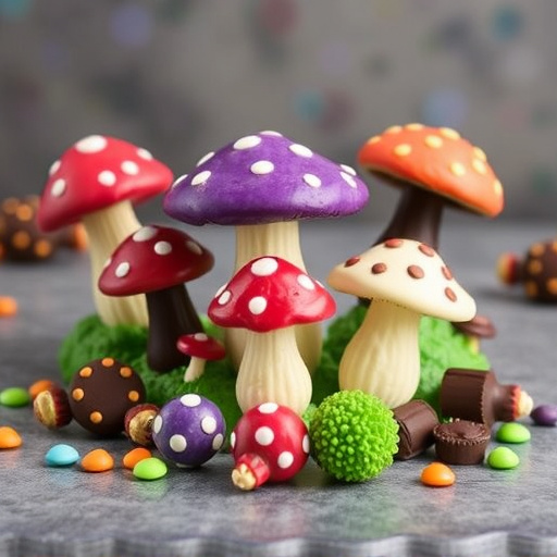 Vibrant Magic Mushroom Chocolates Collection