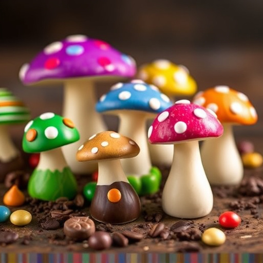 Vibrant Magic Mushroom Chocolates Collection