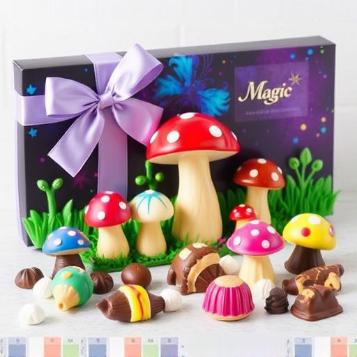 Vibrant Magic Mushroom Chocolates Collection