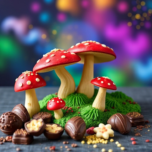Vibrant Magic Mushroom Chocolates Collection