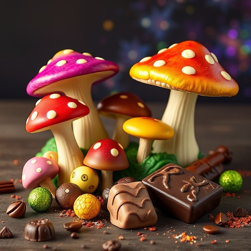 Vibrant Magic Mushroom Chocolates Collection