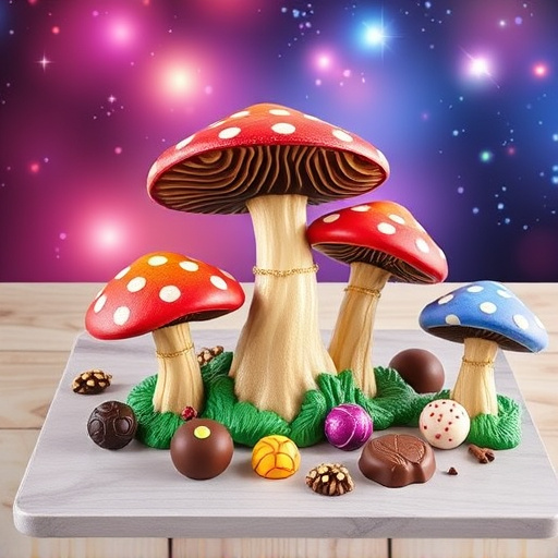 Vibrant Magic Mushroom Chocolates Collection