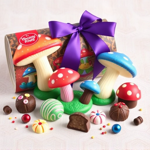 Vibrant Magic Mushroom Chocolates Collection