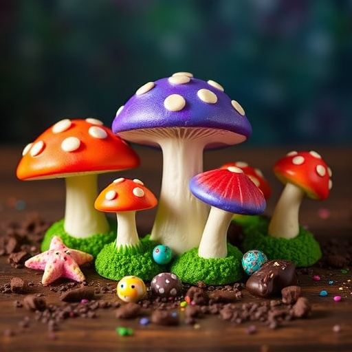 Vibrant Magic Mushroom Chocolates Collection