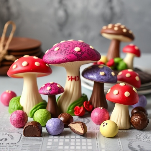 Vibrant Magic Mushroom Chocolates Collection