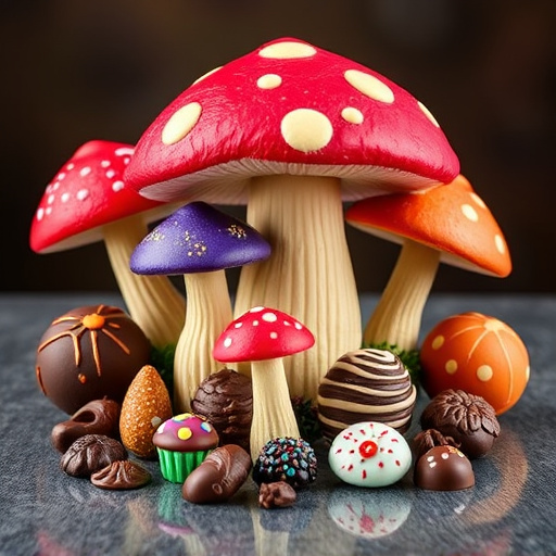 Vibrant Magic Mushroom Chocolates Collection