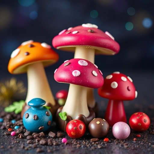 Vibrant Magic Mushroom Chocolates Collection