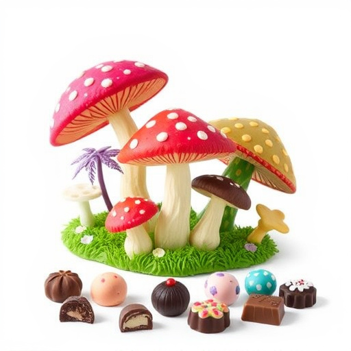 Vibrant Magic Mushroom Chocolates Collection