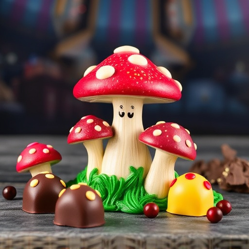 Vibrant Magic Mushroom Chocolates Collection