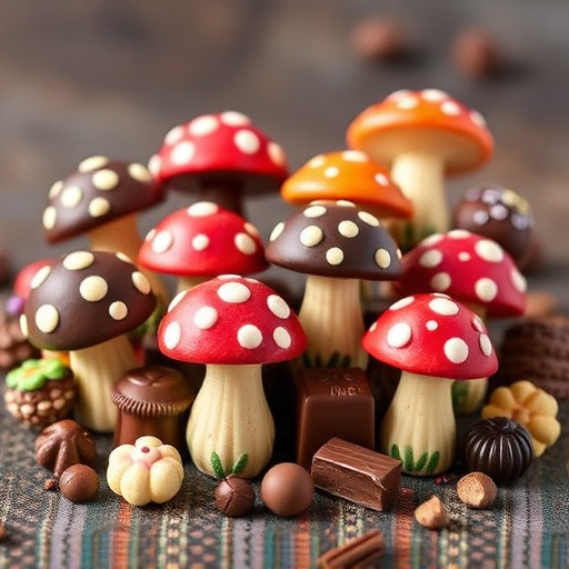 Vibrant Magic Mushroom Chocolates Collection