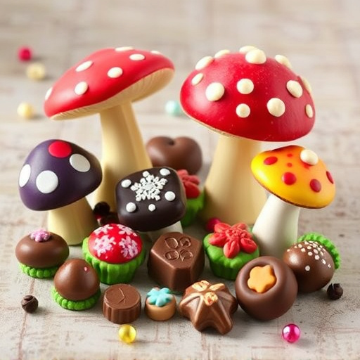 Vibrant Magic Mushroom Chocolates Collection