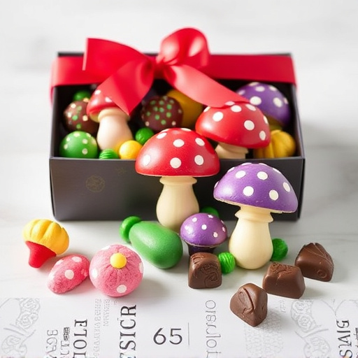Vibrant Magic Mushroom Chocolates Collection