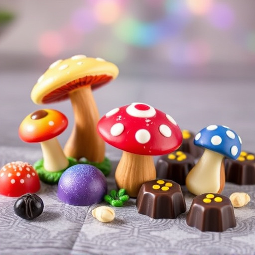 Vibrant Magic Mushroom Chocolates Collection