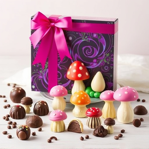 Vibrant Magic Mushroom Chocolates Collection