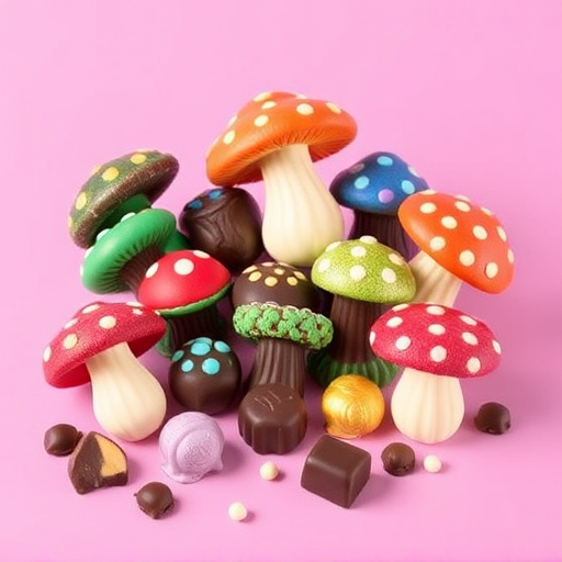 Vibrant Magic Mushroom Chocolates Collection