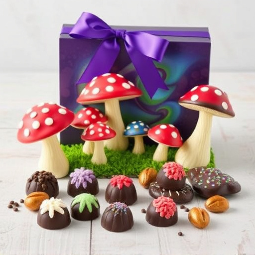 Vibrant Magic Mushroom Chocolates Collection