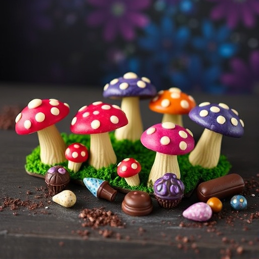 Vibrant Magic Mushroom Chocolates Collection