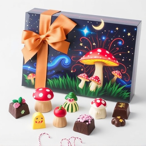 Vibrant Magic Mushroom Chocolates Collection