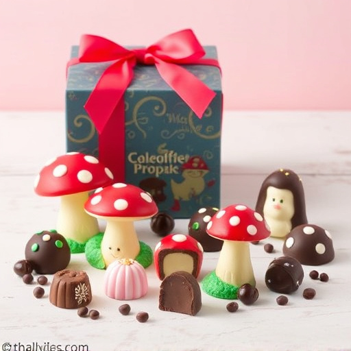 Vibrant Magic Mushroom Chocolates Collection