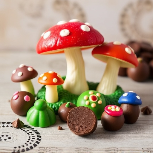 Vibrant Magic Mushroom Chocolates Collection