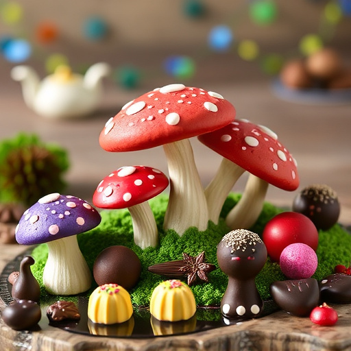 Vibrant Magic Mushroom Chocolates Collection