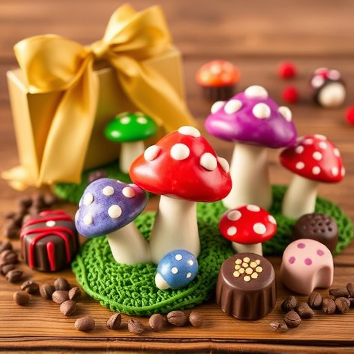 Vibrant Magic Mushroom Chocolates Collection