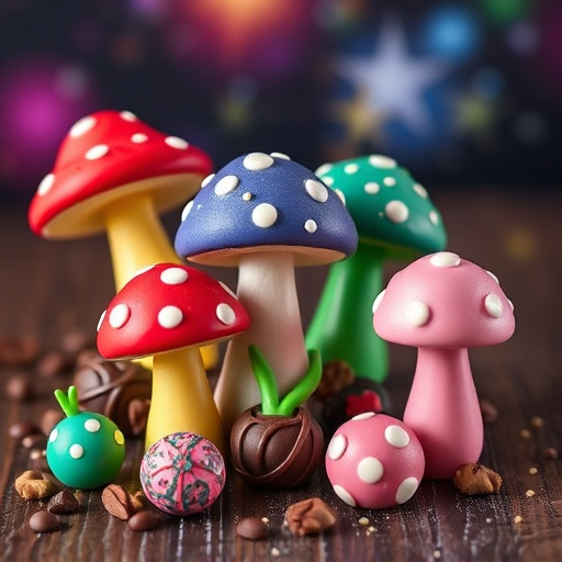 Vibrant Magic Mushroom Chocolates Collection