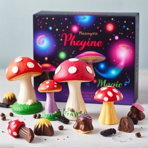Vibrant Magic Mushroom Chocolates Collection