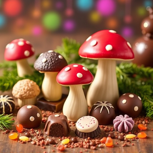 Vibrant Magic Mushroom Chocolates Collection
