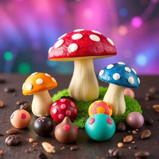 Vibrant Magic Mushroom Chocolates Collection