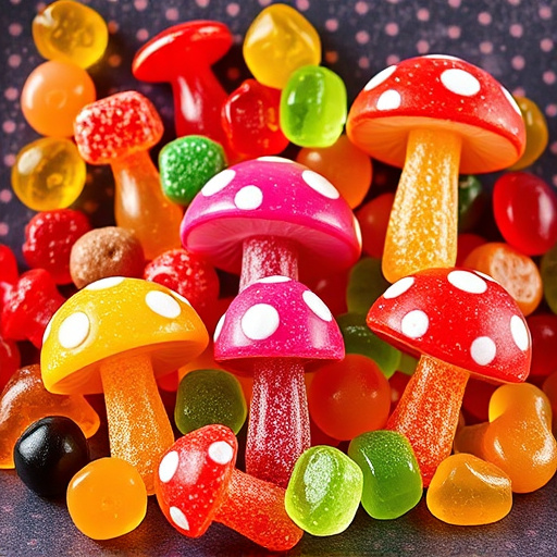 Vibrant Magic Mushroom Gummies Collection