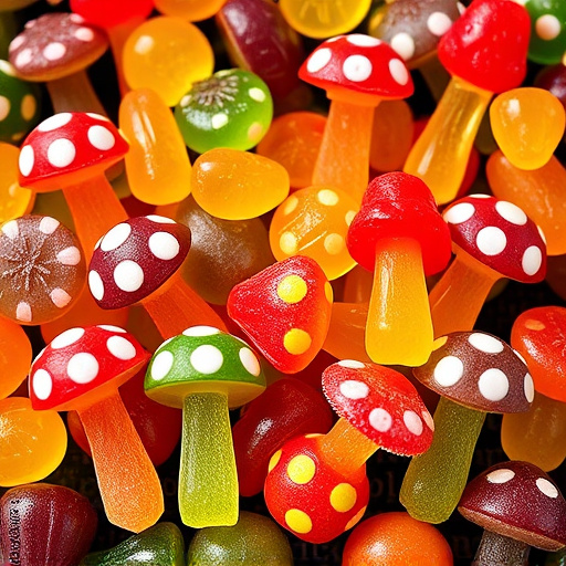 Vibrant Magic Mushroom Gummies Collection