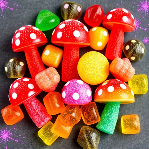 Vibrant Magic Mushroom Gummies Collection